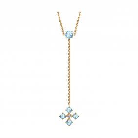 Золотое колье SOKOLOV 770251 с топазом и фианитом 770251 фото