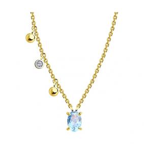 Колье из лимонного золота SOKOLOV 770272-2 с топазом и фианитом 770272-2 фото