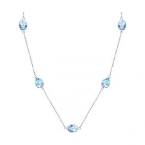 Колье из белого золота SOKOLOV 770284 с топазом 770284 фото