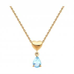 Золотое колье SOKOLOV 770315 с топазом 770315 фото