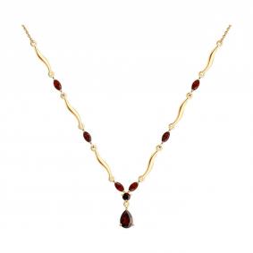 Золотое колье SOKOLOV 770384 с гранатом 770384 фото