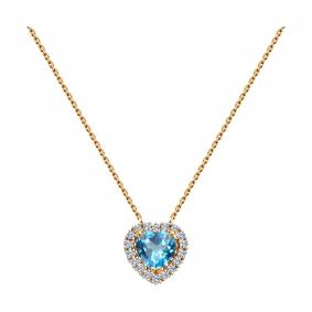 Золотое колье SOKOLOV 770428 с топазом и фианитом 770428 фото