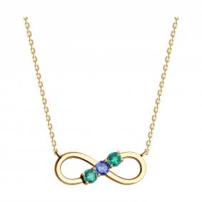 Золотое колье SOKOLOV 770435 с топазом 770435 фото