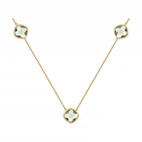 Золотое колье SOKOLOV 770500 с празиолитом 770500 фото