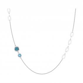 Колье из белого золота SOKOLOV 770513-3 с топазом и Лондон топазом 770513-3 фото