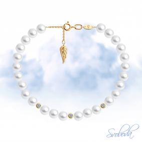 Золотой браслет SOKOLOV 79-50007 с бриллиантом и жемчугом 79-50007 фото