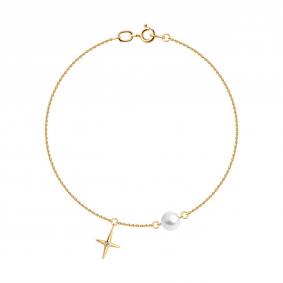 Золотой браслет SOKOLOV 79-50012 с бриллиантом и жемчугом 79-50012 фото