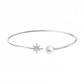 Золотой браслет SOKOLOV 79-50014-3 с бриллиантом и жемчугом 79-50014-3 фото