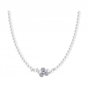 Колье из белого золота SOKOLOV 79-70022-3 с бриллиантом и жемчугом 79-70022-3 фото