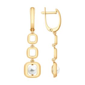 Золотые серьги SOKOLOV 792086 с жемчугом 792086 фото