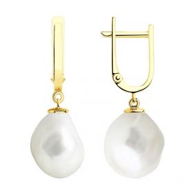 Серьги из лимонного золота SOKOLOV 792299-2 с жемчугом 792299-2 фото