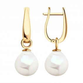 Золотые серьги SOKOLOV 792426 с жемчугом 792426 фото