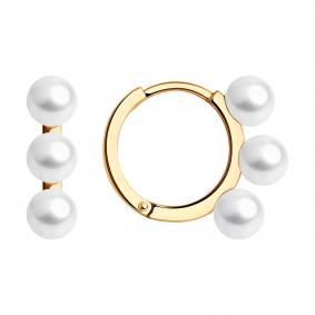 Золотые серьги SOKOLOV 792433 с жемчугом 792433 фото