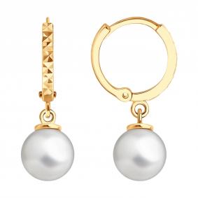 Золотые серьги SOKOLOV 792486 с жемчугом 792486 фото