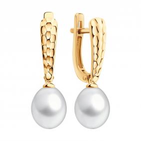Золотые серьги SOKOLOV 792487 с жемчугом 792487 фото
