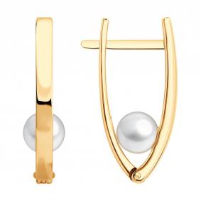 Золотые серьги SOKOLOV 792501 с жемчугом 792501 фото