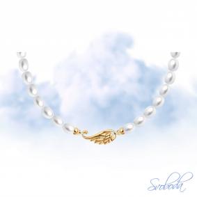 Золотое колье Крылья SOKOLOV с жемчугом 797064 797064 фото
