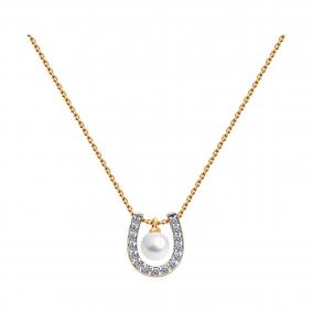 Золотое колье SOKOLOV 797098 с фианитом и жемчугом 797098 фото