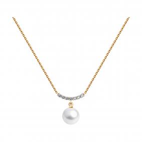 Золотое колье SOKOLOV 797099 с фианитом и жемчугом 797099 фото