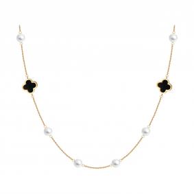 Золотое колье SOKOLOV 797109 с агатом и жемчугом 797109 фото