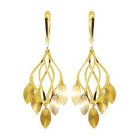 Серьги из лимонного золота Золотые узоры 8-1427 8-1427 фото