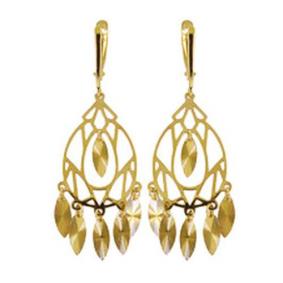 Серьги из лимонного золота Золотые узоры 8-1428 8-1428 фото