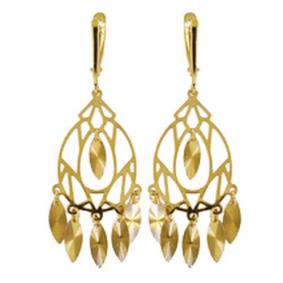 Серьги из лимонного золота Золотые узоры 8-1428л 8-1428л фото