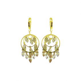 Серьги из лимонного золота Золотые узоры 8-1446л 8-1446л фото