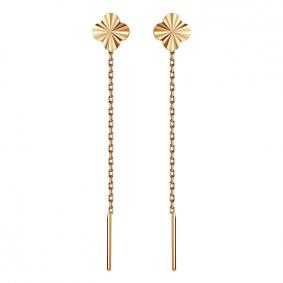 Золотые серьги Золотые узоры 8-506 8-506 фото