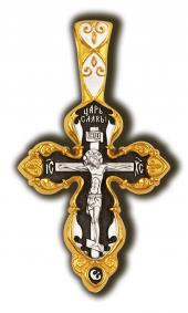 Серебряная подвеска-крест Распятие Христово ЮЗ Елизавета 8020 8020 фото