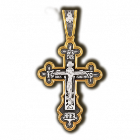 Серебряная подвеска-крест Распятие Христово ЮЗ Елизавета 8068 8068 фото