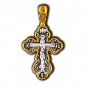 Серебряная подвеска-крест Распятие Христово ЮЗ Елизавета 8076 8076 фото