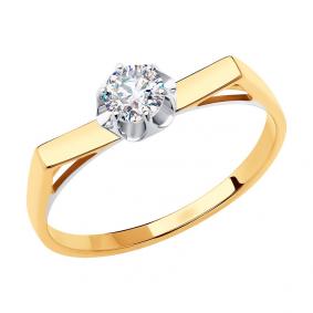 Золотое кольцо SOKOLOV 81010499 с Swarovski 81010499 фото