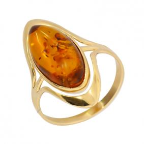 Золотое кольцо Янтарная волна 810271Я-к с янтарём 810271Я-к фото
