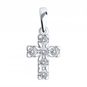 Подвеска из белого золота SOKOLOV 81030064 с Swarovski 81030064 фото