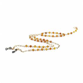 Бусы янтарные для очков Иконы ручной работы с жемчугом 812220370 812220370 фото