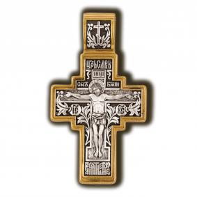 Подвека-крест из лимонного серебра Господь Вседержитель, Икона Божией Матери Знамение ЮЗ Елизавета 8203 8203 фото