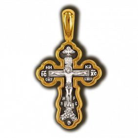 Подвеска-крест из лимонного серебра Распятие Христово ЮЗ Елизавета 8211 8211 фото