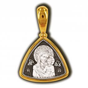 Подвеска-иконка из лимонного серебра Казанская икона Божией Матери ЮЗ Елизавета 8223 8223 фото