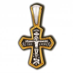 Серебряная подвеска-крест Распятие Христово ЮЗ Елизавета 8235 8235 фото