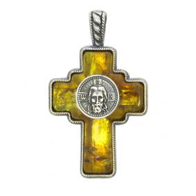 Подвеска из черненого серебра Дарвин 828044069aa-ск с янтарём 828044069aa-ск фото