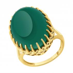 Кольцо из лимонного серебра SOKOLOV 83010252 с агатом 83010252 фото