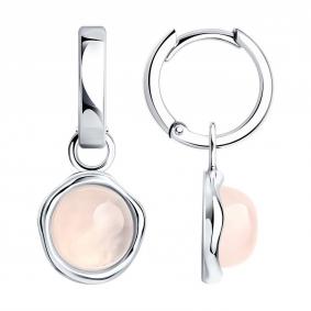 Серебряные серьги-трансформеры SOKOLOV с кварцем 83020232-91 83020232-91 фото