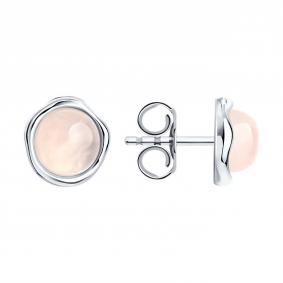 Серебряные серьги SOKOLOV 83020259-91 с кварцем 83020259-91 фото