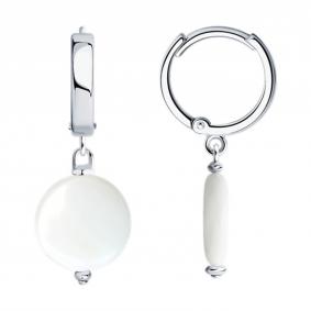 Серебряные серьги SOKOLOV 83020280-91 с перламутром 83020280-91 фото