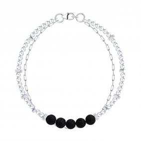 Серебряный браслет SOKOLOV с вулканической лавой 83050064 83050064 фото