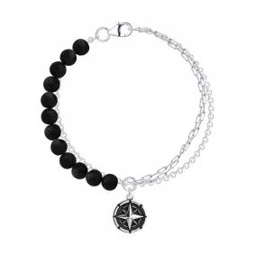 Серебряный браслет SOKOLOV с вулканической лавой 83050067 83050067 фото