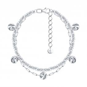 Браслет из черненого серебра SOKOLOV с гематитом 83050069 83050069 фото