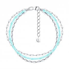 Серебряный браслет SOKOLOV 83050073 с амазонитом 83050073 фото