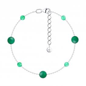 Серебряный браслет SOKOLOV 83050075 с агатом 83050075 фото